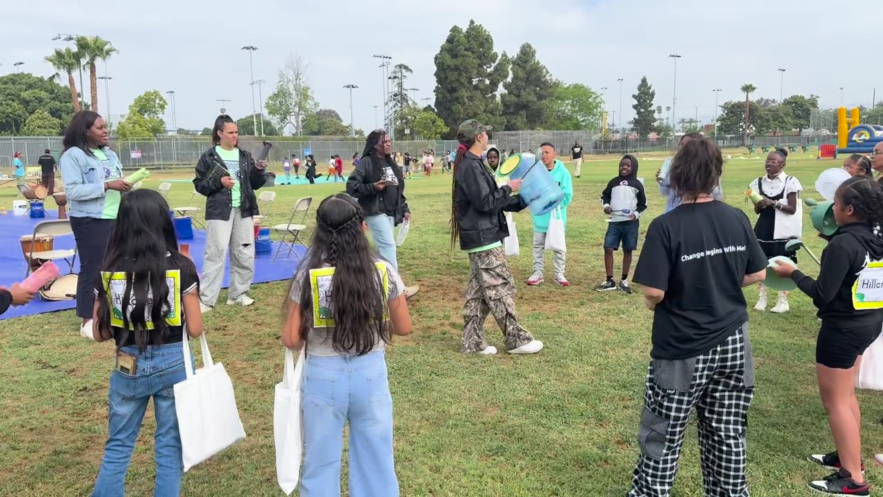 An AIM 4 The Heart community gathering outdoors